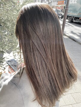 ネオリーブサイン 大森店(Neolive sign) アッシュグレージュ　ナチュラルストレート