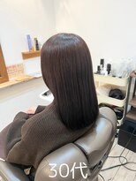 アトリエリコ(atelier RICO)&nbsp;髪質改善　白髪染め　ヘッドスパ　ピンクブラウン　30代　40代