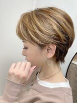 Ruufus恵比寿南/白髪ぼかしハイライト/ショートボブ/髪質改善 似合わせカット/大人ショートボブ/小顔マッシュ