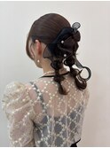 【伊丹イオン】リボンヘアツイン編み下ろし1(まとめ髪)