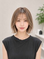 エイチエムヘアーホーム 池袋2号店(H M hair home)&nbsp;ミルクブラウン/ひし形レイヤーボブ/ハッシュレイヤーボブ/池袋