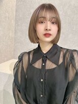 アッシュ 成瀬店(Ash)&nbsp;切りっぱなしボブ×ミルクティーベージュ