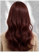 ルノヘアー(Lunohair)&nbsp;韓国風くびれヘア×ワインレッドカラー小顔×秋カラー