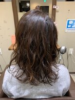 バグズ ヘアデザイン 桔梗が丘店(Baguz HAIR DESIGN) うる艶髪/カーキベージュ×ふんわりセミロング20代30代40代50代