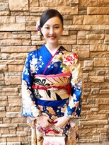 エノモト(ENOMOTO) ロープ編み×サイドお団子ヘア和風アレンジ成人式ヘアセット