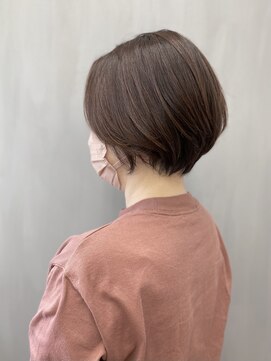 ラポールヘアー(rapport hair) ナチュラルブラウンカラー×丸みショートボブ*