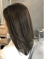 パム 恵比寿(PAM.)&nbsp;香草カラーでつくるオリーブブラウンセミロング【PAM./hana】