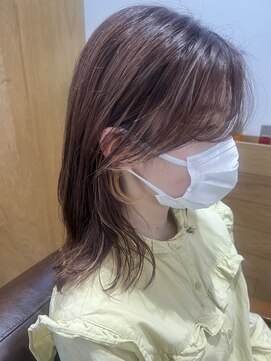 ハレヘアー ホーム(Hale hair home) Pink violet innercolor→white beige/medium