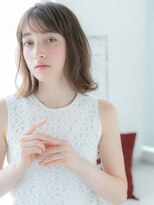 アルバハナレ 横浜(αlba HANARE) 関内/髪質改善/プラチナグレージュ×くびれ鎖骨ミディアムa