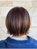 切りっぱなし丸みボブ●