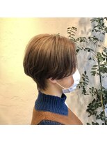 リカモ(ricamo) ベージュ×ハンサムショート