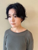 ノラギンザユー(NORA GINZA/U)&nbsp;パーマショート ショートパーマくせ毛風パーマセンターパート