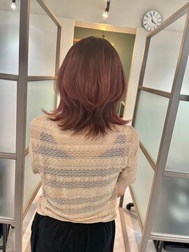 ネウィ 国分寺(newi) ミディアムレイヤー/ベージュカラー/くびれヘア