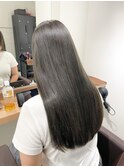 ☆オリーブグレージュ 髪質改善トリートメント ロング 暗髪
