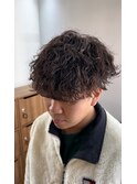 波巻きスパイラルパーママッシュツーブロックメンズパーマ