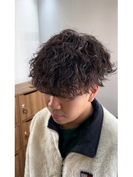 ダブルオオガキ (W-ogaki) 波巻きスパイラルパーママッシュツーブロックメンズパーマ