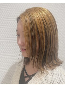 サロンドフィール(Salon de feel) 逆インナー アンブレラカラーベージュ イルカラー