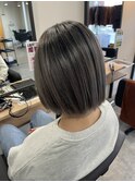 #セミディ#シアーカラー#ショートヘア#姫カット#ダークアッシュ
