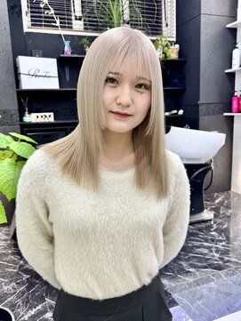 チュダック(ChuDuck) 韓国風《ミルクティー》ハイトーン/ケアブリーチ/ダブルカラー