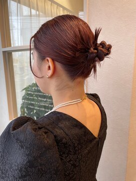 ポジ(poji) アレンジ 艶髪 髪質改善 ヘアセット 編みおろし 顔まわり