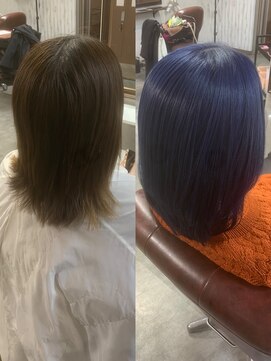 アヤメ(ayame) 【ayame大泉学園】ケアブリーチ_デザインカラー_ブルー_2