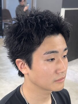 エデアンホンテン メンズサロン(EDEAN 本店 (旧:EDEAN 上通)) 熊本 スパイキーショート パーマ アップバング MEN'SHAIR