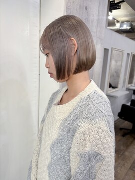 ベンジー 薬院大通店(benji) ミルクティーベージュ×ボブ