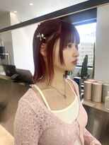 ロンドシエル 横浜(Lond ciel)&nbsp;ブリーチダブルカラー/チェリーレッド/ミディアム