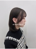【韓国ヘア/顔まわりレイヤー/アッシュブラウン】