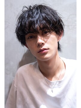 ケアリー 練馬(Carelly) ツイストパーマ七三オールバックマッシュウルフスリークショート