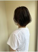 ショートボブ×スモーキーカラー