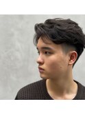 ニュアンスパーマリバースセンターパートヘアシャドウパーマ横浜