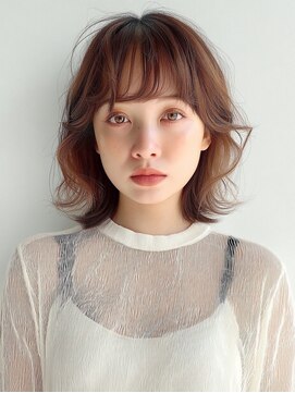 アンドレイ 表参道(andrey) 着物ヘア/ダークアッシュ/ミディアムレイヤーカット/表参道