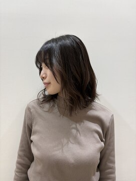 ヘアーライズ 池袋東口店(hair RISE) メテオカラーでオリーブ系カラーディタッチドカール30代40代50代
