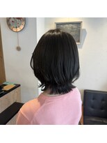 アルマヘアー(Alma hair by murasaki) ◎レイヤーボブスタイルのダークオリーブカラー◎