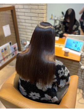 ハピネスフィール 宇治店(Happiness FEEL) 髪質改善韓国レイヤーグレージュ艶髪7.4ミルクブラウン