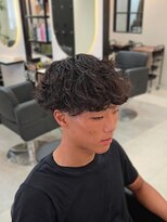 ラピス 名古屋駅前店(Lapis) フリックパーマ×テーパーフェード/海外パーマ