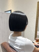 カモン(CAMON) 【仙台美容室】#黒髪 #小顔見え切りっぱなしボブ