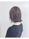 外ハネグレージュ♪大人可愛い20代30代40代前下がりショートボブ