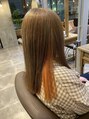 オーブヘアー ユエル 札幌澄川店(AUBE HAIR uel)&nbsp;ちょっと目立ちたい方に！オレンジ色のインナーカラーです♪