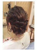 お呼ばれヘアアレンジ　結婚式　パーティー