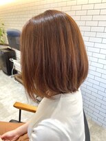 オーバルヘアー(OVAL hair)&nbsp;秋のオレンジカラー/オレンジポップ/鎖骨ミディアム