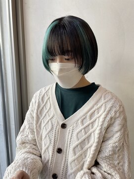 ヴァンカウンシル 松本店(VAN COUNCIL) デザインカラが可愛いボブヘア