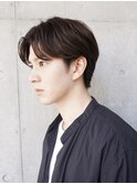 メンズセンターパート×ニュアンスパーマ×韓国マッシュ