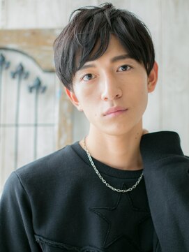 グルーミングサロン バーバー キャッスル 北浦和西口(Grooming salon Barber Castle) 七三分けスマート前髪パーマ黒髪マッシュスタイルW北浦和