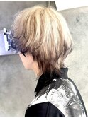マッシュウルフ/ブロンド エンドカラー