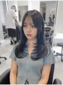 【韓国風】20代、30代◎ざくざくレイヤーカットブルーブラック
