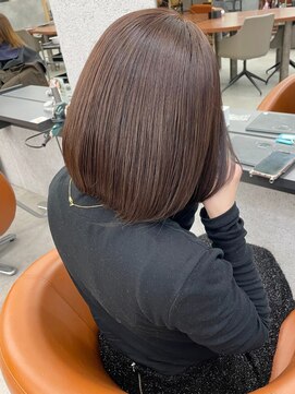 ケーツー エム 京都ラクエ(k-two emu) ミディアムボブ*ミディアムヘア*ブラウンカラー*30代40代50代