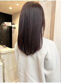 福山美容室Caary 髪質改善ストレート秋カラーチェリーレッド