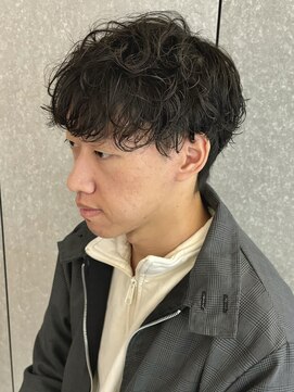 ニアウ 太田店(Niau) シャドウパーマ波巻きスパイラルパーマメンズパーマ群馬太田眉毛